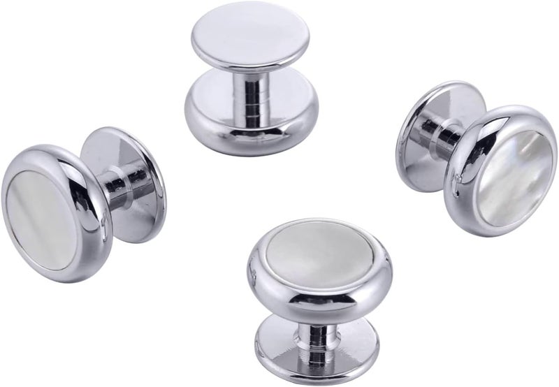 Jonwo Tuxedo Cufflinks and Studs Set Mother of Pearl Men Dress Cuff Links Buttons Set Formal Business Wedding - Image 4